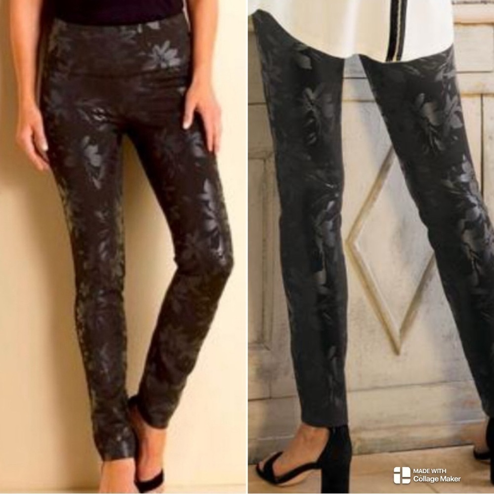 Soft Surroundings Twilight Floral Ponte Pants